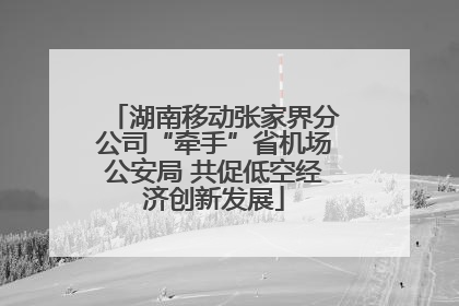 湖南移动张家界分公司“牵手”省机场公安局 共促低空经济创新发展